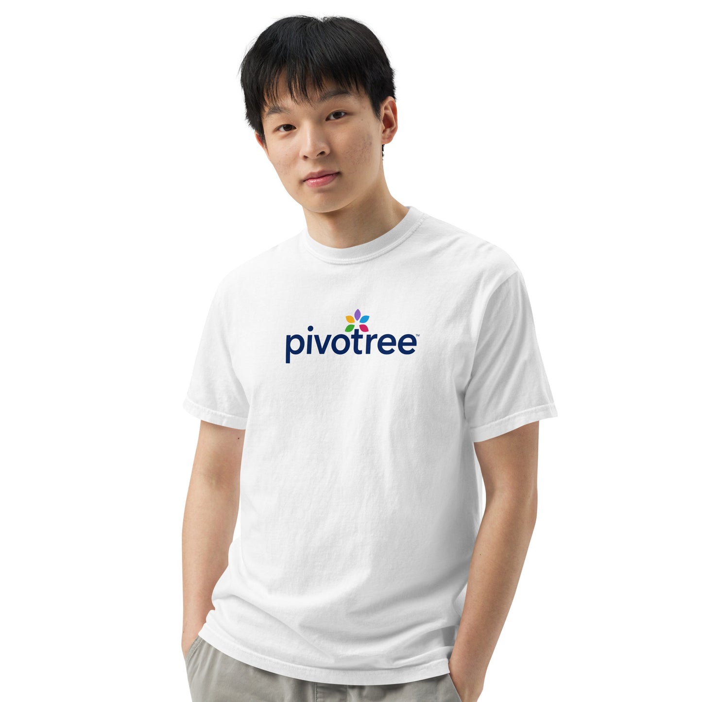 Unisex garment-dyed heavyweight white t-shirt