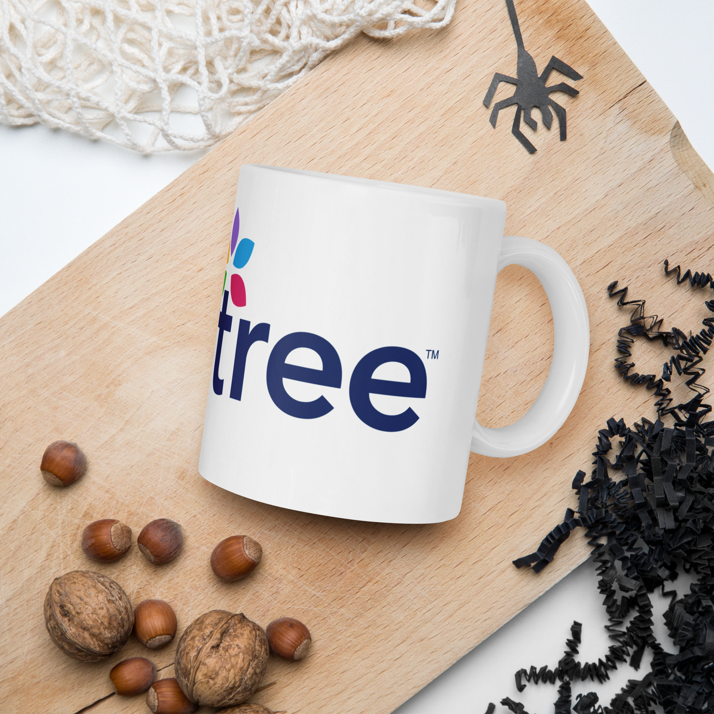 White glossy mug