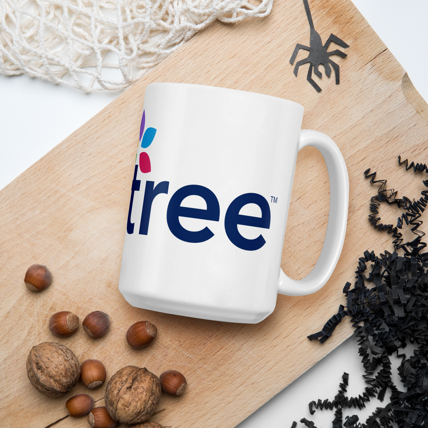White glossy mug